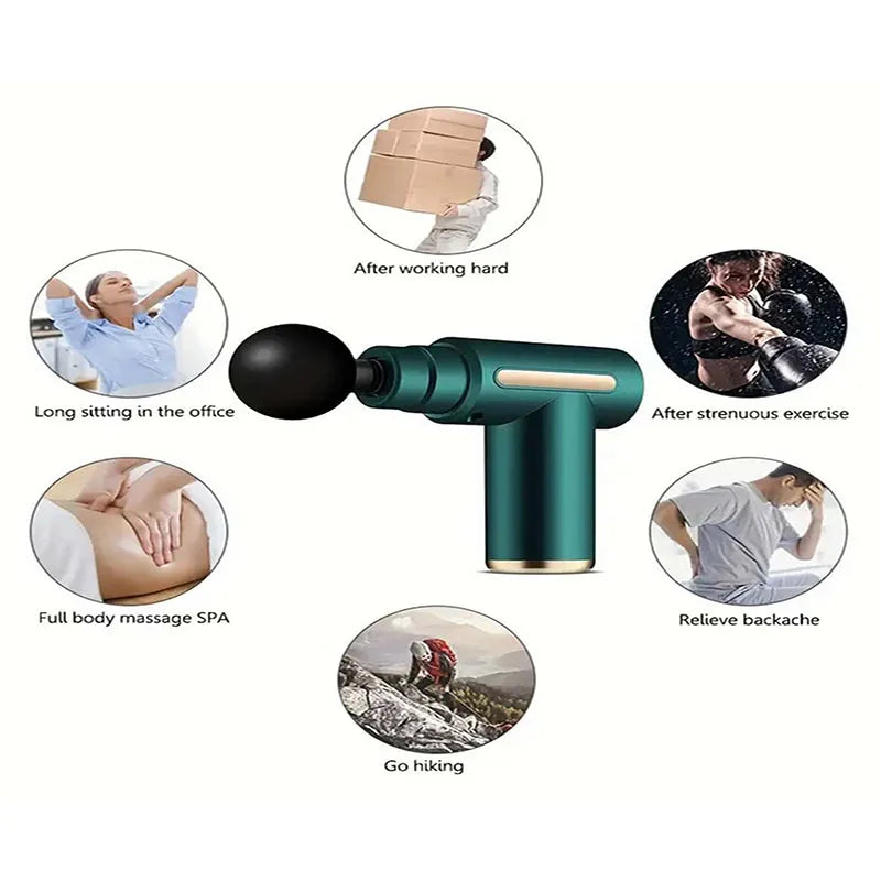 Mini Fascia Gun Professional Physiotherapy Body Massage Gun Deep Muscle Impact Beating Suitable for Neck Back and Legs Exercise