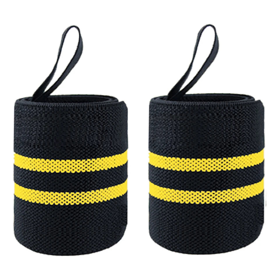 1 Pair Wristband Wrist Support Brace Straps Extra Strength Weight Lifting Wrist Wraps Bandage Fitness Gym Training Custom Logo