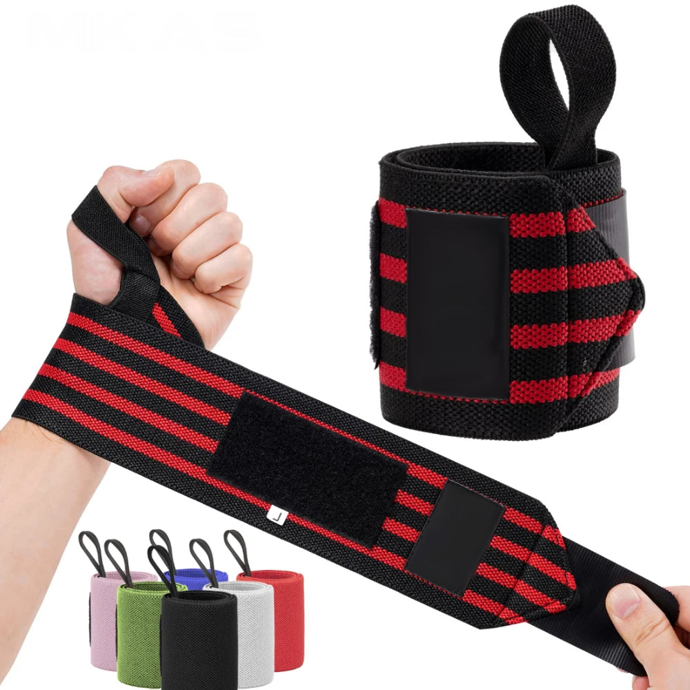 1 Pair Wristband Wrist Support Brace Straps Extra Strength Weight Lifting Wrist Wraps Bandage Fitness Gym Training